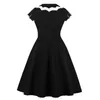 Casual Dresses Women's Bat Black Brodery Halloween Vintage Dress Fall Missal