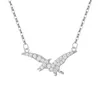 Chains S925 Sterling Silver Necklace Fashion Full Diamond Wing Dragon Pendant Neckchain INS Animal Collar Chain