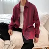 бордовая рубашка мужская одежда