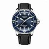 Relojes de pulsera Reef Tiger/RT, relojes de buceo para Hombre, esfera azul dorada, superluminosa, analógico, automático, Reloj para Hombre RGA3035