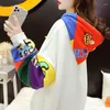 Women's Hoodies Hoodie Women Autumn 2023 Harajuku Pullover Korean Fashion Cartoon Print Sweatshirt Loose Cape Type Coats Fall Clothes For