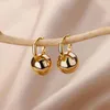 Pendientes de aro Austyn bola de acero inoxidable para mujer Color dorado geométrico redondo mujer moda oreja joyería regalo 2023