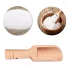 Tea Scoops 1-5PCS Kitchen Wooden Spoon Round Handle Teaspoon Salt Shovel Milk Powder Condiment Spoons Coffee Sugar Bath