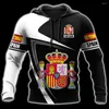 Herren-Kapuzenpullover, spanischer Kapuzenpullover, große Kleidung, Nationales Emblem, bedruckt, Street-Fashion-Sweatshirt, übergroße Oberteile, XXS-4XL