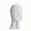Jarrones Jarrón de cerámica blanca nórdica con cuerpo humano Decoración minimalista creativa para el hogar Luz de lujo y sensación de gama alta