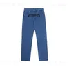 Blue Men Mulheres 1 Bordado de alta qualidade Bordado Cintura Rótulo de rótulo de jeans Jeans Fashion Trouser T230806