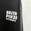 2023 Camiseta Manga Longa Brain Power Masculina Feminina com Estampado Cruz Grande Tamanho Grande Gola O VTM Tops T230806