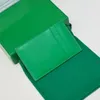 Cartes Concepteur de créateurs en cuir authentique tissé à la main de haute qualité pour hommes de haute qualité Package de carte ultra-mince style minimaliste 2023 Nouveau Parrot Green Black