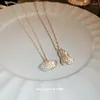 Pendant Necklaces Nee Luxury Golden Shell Pearl Necklace 2023 Latest Italian Design Royal Princess Jewelry Set Ocean Peanut