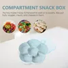 Conjuntos de louça 7 Snackle Box Recipiente Snack Storage Com Tampa Em Forma De Pétala Dividida Frutos Secos Noz Servindo Bandeja Para Doces/Nozes/