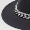 Berets Frauen Fedora Hüte mit Strass Kette Breite Krempe Männer Filzhut Jazz Trilby Metall Casual Outdoor Kleid