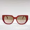 Luksusowe projektant okularów przeciwsłonecznych P Nowa spersonalizowana rama motyla rodziny dla kobiet PR126 Sieć czerwona ta sama trójkąt linij