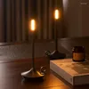 Nattljus retro led bordskerogenlampa 1200man uppladdningsbar lång sista kreativ dimbar beröringskontroll ljus