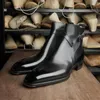 Stivali nuovi stivaletti marroni per uomo stivaletti moda cinturino con fibbia nera spedizione gratuita stivali da uomo punta quadrata affari L230806