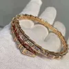 2023 new brick set snake bracelet woman silver bracelet yellow gold bracelet to send girlfriends gifts 586