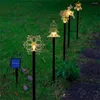 Lampe de jardin à énergie solaire 1 à 5 étoile de noël/flocon de neige/arbre décoration de paysage extérieur souterrain pour les vacances de fête