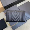 9A Bolsa de ombro feminina de luxo Bolsa de grife ENVELOPE Woc Bolsa feminina Caviar Bolsa de ombro Bolsa clássica com listras diagonais acolchoada Cadeia dupla camada flip Plate Crossbody