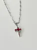 Collane con ciondolo Tendenza europea Punk Goth Flame Lave Cross Collana Retro Girls Jesus Catene per uomo Donna Gioielli Y2k