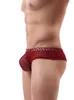 Mutande Intimo uomo Erotico Sexy Pizzo trasparente Prospettiva Mesh Rigonfiamento Pouch Calzoncillo Hombre Boxerpara Sous Vetement Homme Boxer