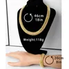 Ensembles de bijoux de mariage ensoleillé classique Dubai chaînes africaines large collier Bracelet pour femmes homme décontracté vêtements quotidiens cadeaux fête 230804