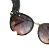 Designer de luxo New G Family Plate Feminino Online Vermelho Mesmo estilo Fashion Street Photo Horse Buckle Sunglasses 1015 Resistente a UV