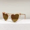 Designer SL sunglasses Luxury brand Metal Y love sunglasses style ins same personalized heart shaped Sunglasses Fashion men and women glasses with box 18 YSLity PLNM