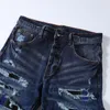 Jeans für Herren, Designer-Jeans, ANM-Damen, Luxus-Denim, Herrenmode, Streetwear, Herren-Designer-Hosen, Patchwork, zerrissen, für Trendmarke, Motorradhose, Herren-Jeans L2