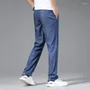 Мужские джинсы летние натуральные лиокель бизнесмены Tin Classic Strate Strate Office Denim брюки мужские брюки бренда плюс размер 40 42
