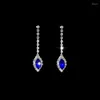 Collier boucles d'oreilles ensemble élégant strass goutte d'eau mode fête bijoux pour femmes femme mariée accessoires de mariage