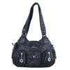 Evening Bags Angel Fashion Bag Women PU Leather Hobo Tophandle Handbag Female Satchel Ladies Shoulder Purse Barcelo 230804
