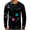 Heren Hoodies Herfst Winter Sweatshirt Ronde Hals Sweatshirts Lange Mouw Trui Kleur Polka Dot Print Voor Mannen Moletom