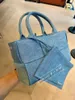 AA 디자이너 ABOTTEGAS UENETA NEW MINI ARCO TOTE 쇼핑 가방 직조 데님 FRJ