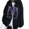 Sweats à capuche pour femmes Sweats à capuche Y2K Gothic Skeleton Zip Hoodie 90s Retro Graphic Harajuku Print Streetwear Sweat à capuche zippé Sweat à capuche surdimensionné Jeff The Killer 230804