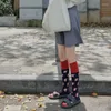 Damensocken 2023, japanische Lolita, dreilagig, Spitzenbein, weiße Welle, helles Seidengarn, mittlere Röhre