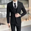 Erkek Suit 5xl (Ceket Yelek Pantolon) Beyefendi Klasik Moda Çizgili Resmi İş İnce Takım 3 Parça Damat Gelinlik