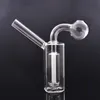 Gros Pocket Glass Oil Burner Bong Ash Catcher Narguilé pour Dab Rigs Conduites d'eau Petit Bubbler Recycler Bong avec Big Size Oil Burner Pipe Moins cher