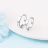 Boucles d'oreilles créoles 2023 intemporel pavé boucle d'oreille à une rangée 925 cristaux en argent Sterling pour femmes bijoux oreille Brincos Pendientes