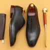 Sapatos sociais masculinos italianos de luxo couro genuíno handamde qualidade designer de moda retrô preto casamento social negócios sapatos homem