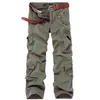 Pantaloni da uomo Multi Pocket Cargo High Street Style Tuta Pantaloni casual con cerniera per campeggio all'aperto Arrampicata Streetwear