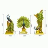 Objetos decorativos Estatuetas Grande Resina Pavão Decoração Estátua Escultura Estante Decoração Destaques Estatueta Decorativa Moderna Desktop Estatueta Acessórios Presente 230804