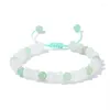 Strand 2023 Vert Jade Pierre Bambou Tissage À La Main Bracelet Pour Femmes Chinois Vintage Étudiant Examen Porte-Bonheur Bijoux Accessoires