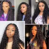 Deep Wave Lace Front Perruques de Cheveux Humains Brésiliens 13x6x1 HD Transpare Lace Frontal Curly Wave Perruque de Cheveux Humains pour Femme Cheveux Humains