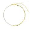 Anklets Cubic Zirconia For Women White Stones With Gold And Platinum Color Size 21 5cm Summer Accessories Ankle Bracelet Jewelry