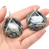 ペンダントネックレス自然な不規則な丸いハンドワウンド淡水真珠のクリスタルインレイドチャームの宝石を作るDIYネックレスアクセサリーを作る