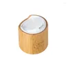Bouteilles de stockage 3 pièces bouchon en bois de bambou disque en plastique couvercle supérieur pour shampooing bouteille compressible Lotion accessoires