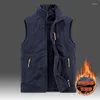 Chalecos de hombre 2023 primavera marca negocios Casual bolsillo cálido chaleco otoño impermeable trajes sin mangas abrigos chaqueta chaleco Y117