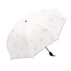 Parapluies Parapluie Parasol Creative Sunny 3 Pliant Hommes Femmes Double Vente En Gros Noir Revêtement