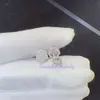 Minuscule mêlée Moissanite diamant oreille bijoux 925 boucles d'oreilles en argent Sterling glacé hommes boucles d'oreilles Moissanite