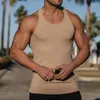 Herrtankstoppar 2023 rand solid gym runnin bodybuilding topp män fitness skjorta muskel killar ärmlös västtanktop överdimensionerad s-5xl
