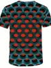 T-shirts pour hommes 3D Dense Hole Pattern Vision Illusion Casual Légèrement Stretch Manches Courtes Sports Graphique Tee Vêtements Pour L'été En Plein Air